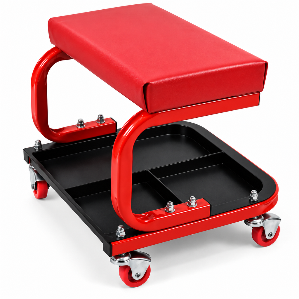 Tabouret de travail avec plateau de rangement