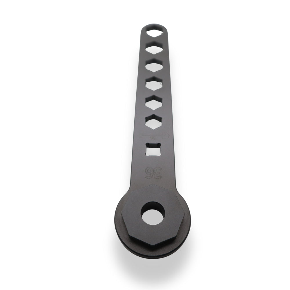 Clé de démontage de bouchons de fourche 36 mm avec renflement octogonal