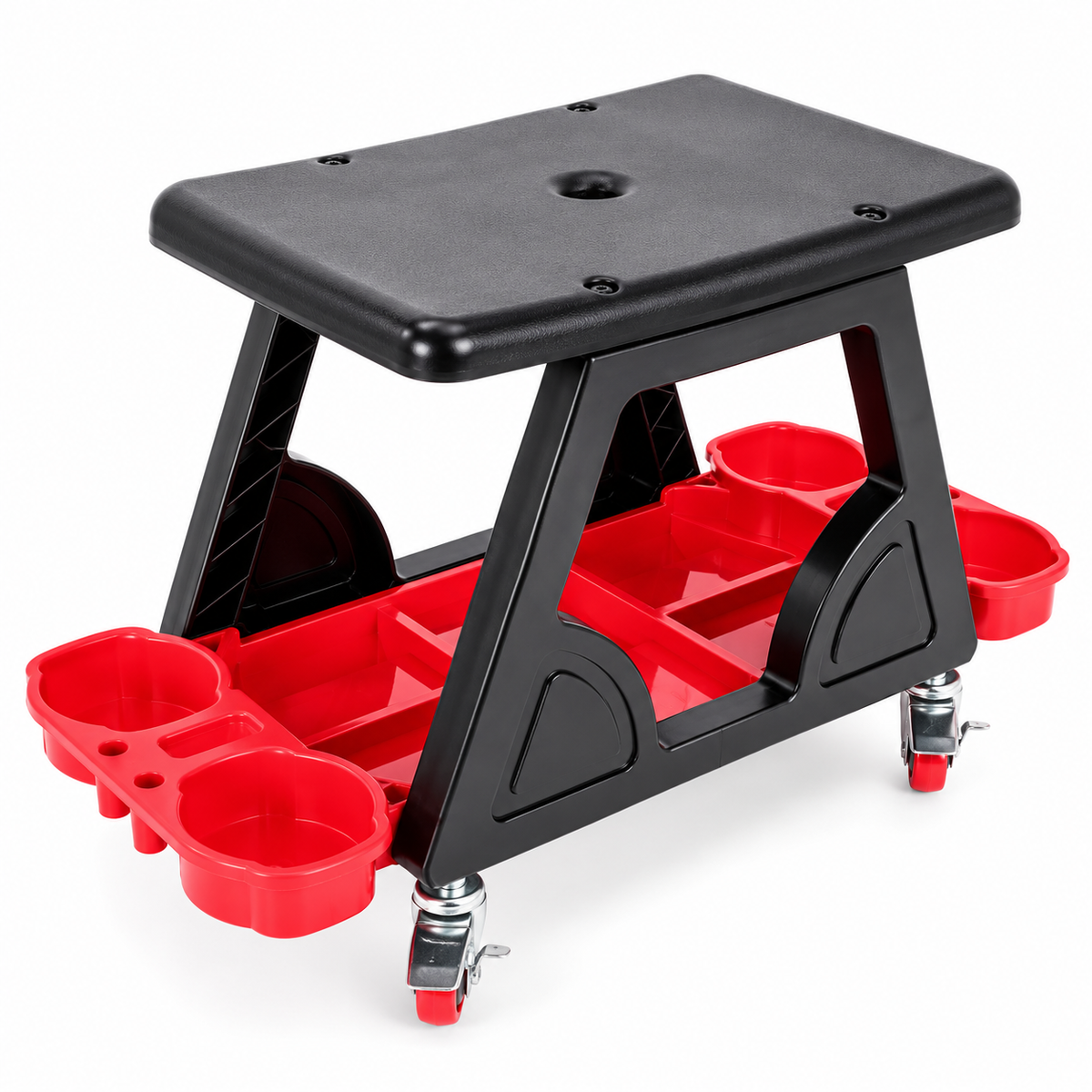 Tabouret de travail mobile avec plateau de rangement
