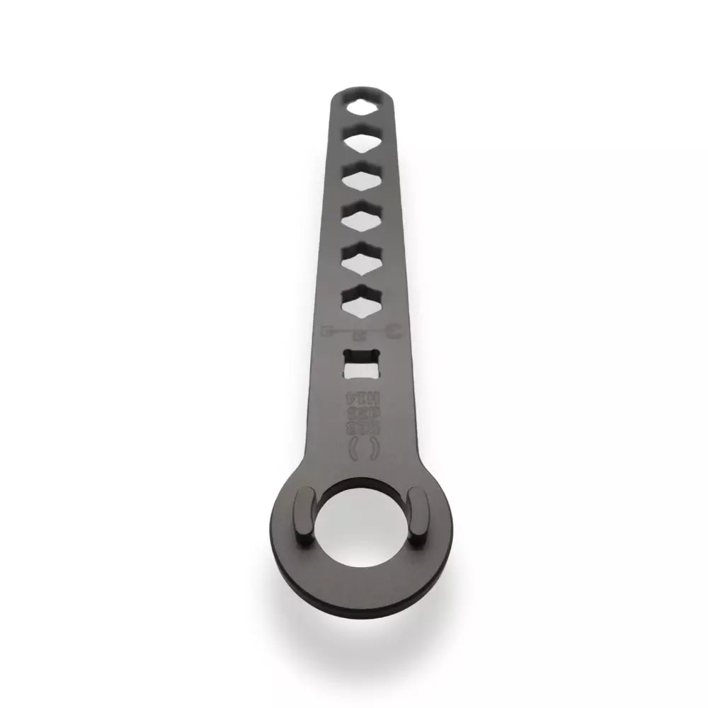 Clé démontage bouchons de fourche 28-14 mm avec renflement semi-circulaire