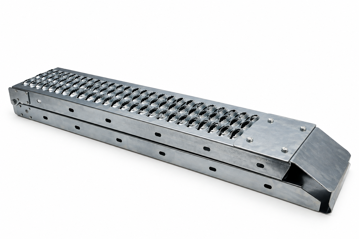Rampe de chargement en acier pliable
