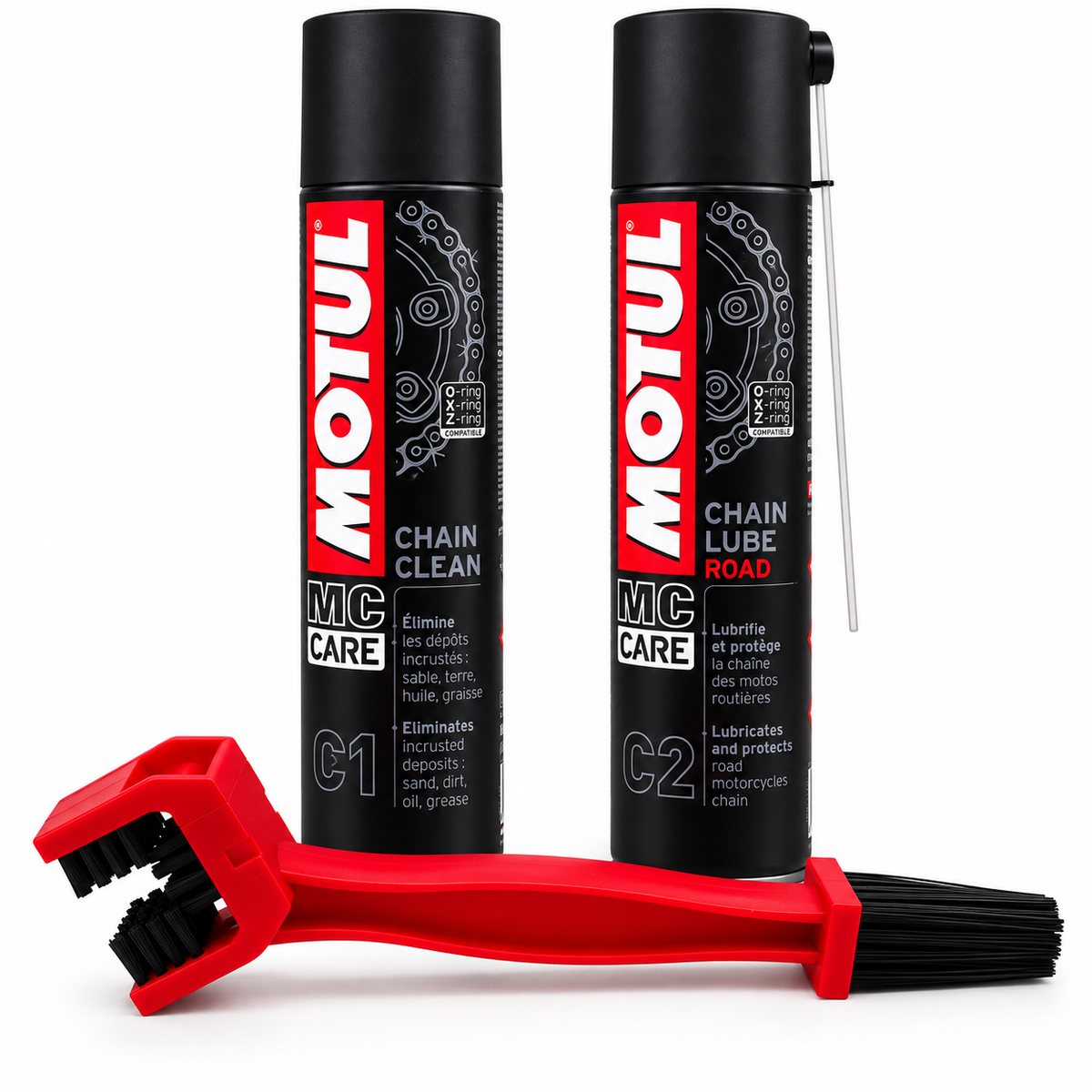 Pack nettoyage et graissage chaine 400ML MOTUL