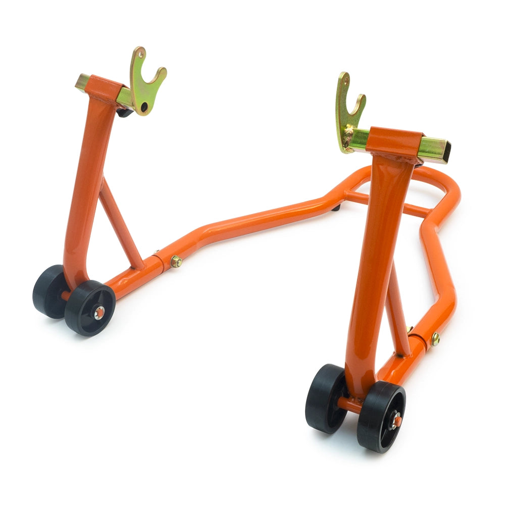 Béquille arrière moto orange universelle pour diabolos – béquille d’atelier