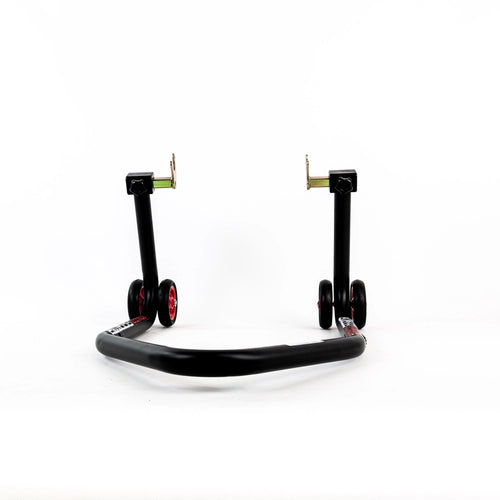 Béquille arrière moto monobloc noir pour diabolos - vue arrière